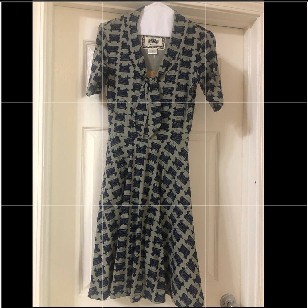 Effie’s Heart, typewriter print dress.